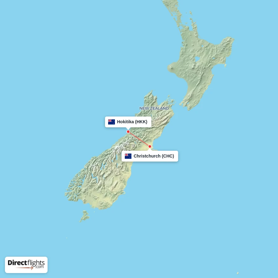 HKK - CHC route map