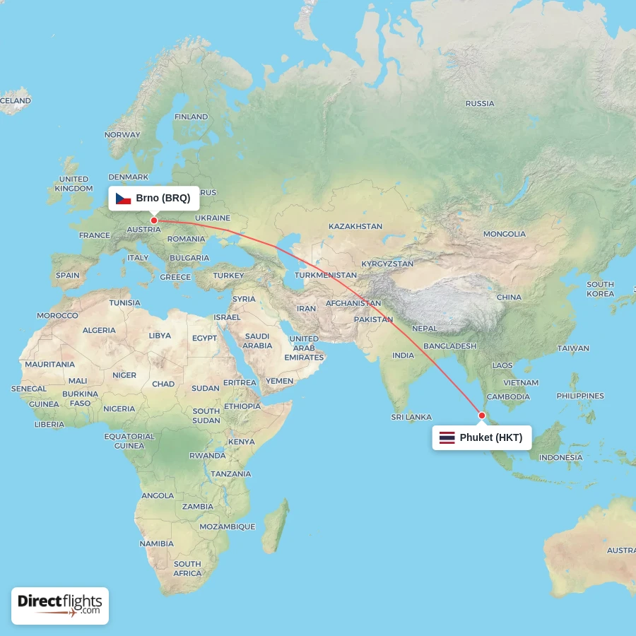 HKT - BRQ route map