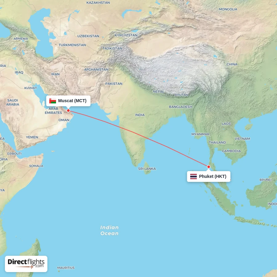 HKT - MCT route map