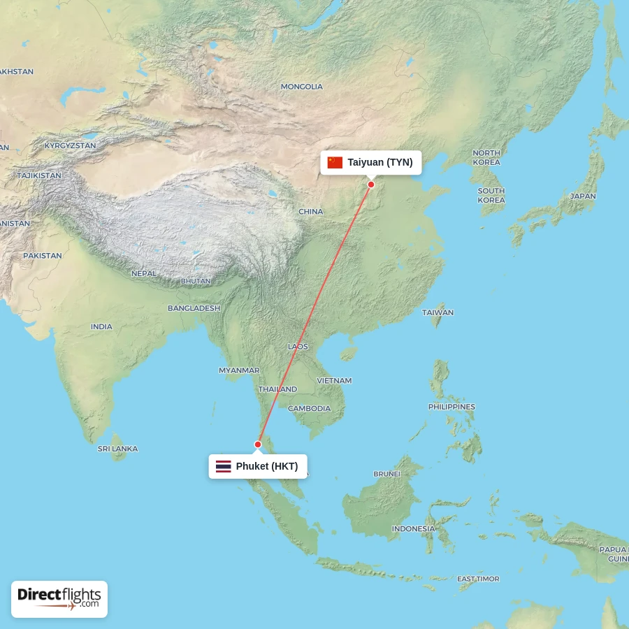 HKT - TYN route map