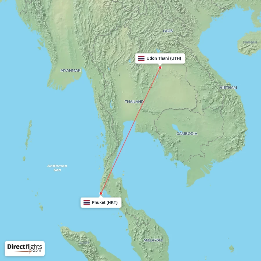 HKT - UTH route map