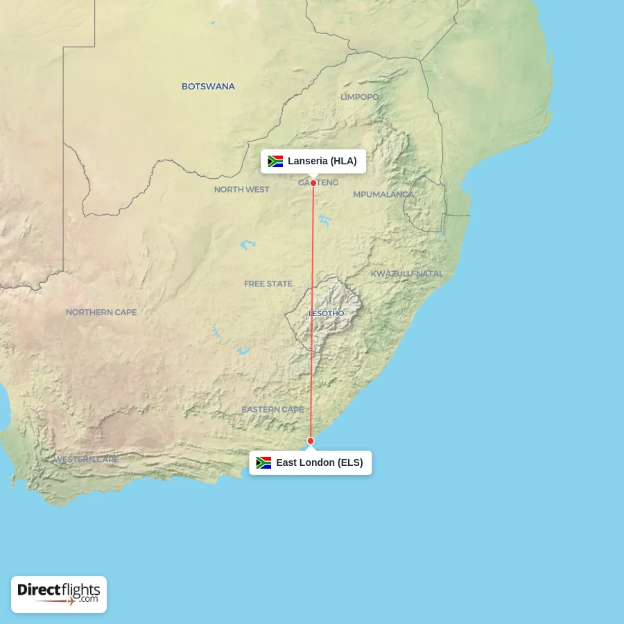 HLA - ELS route map
