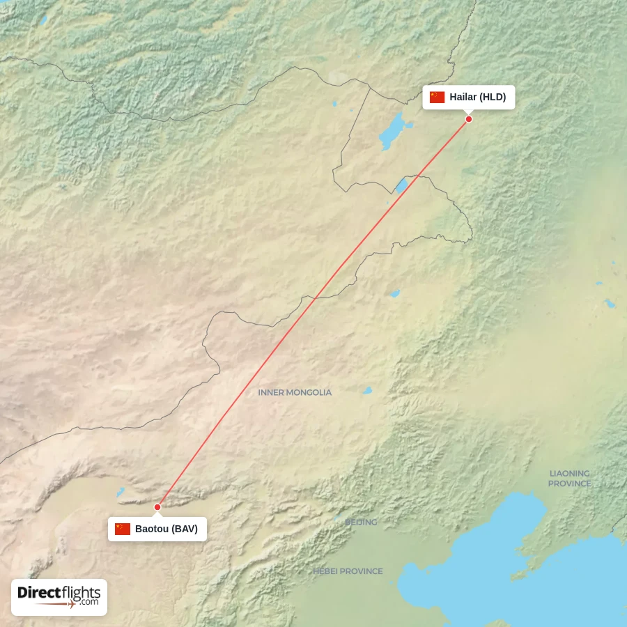 HLD - BAV route map