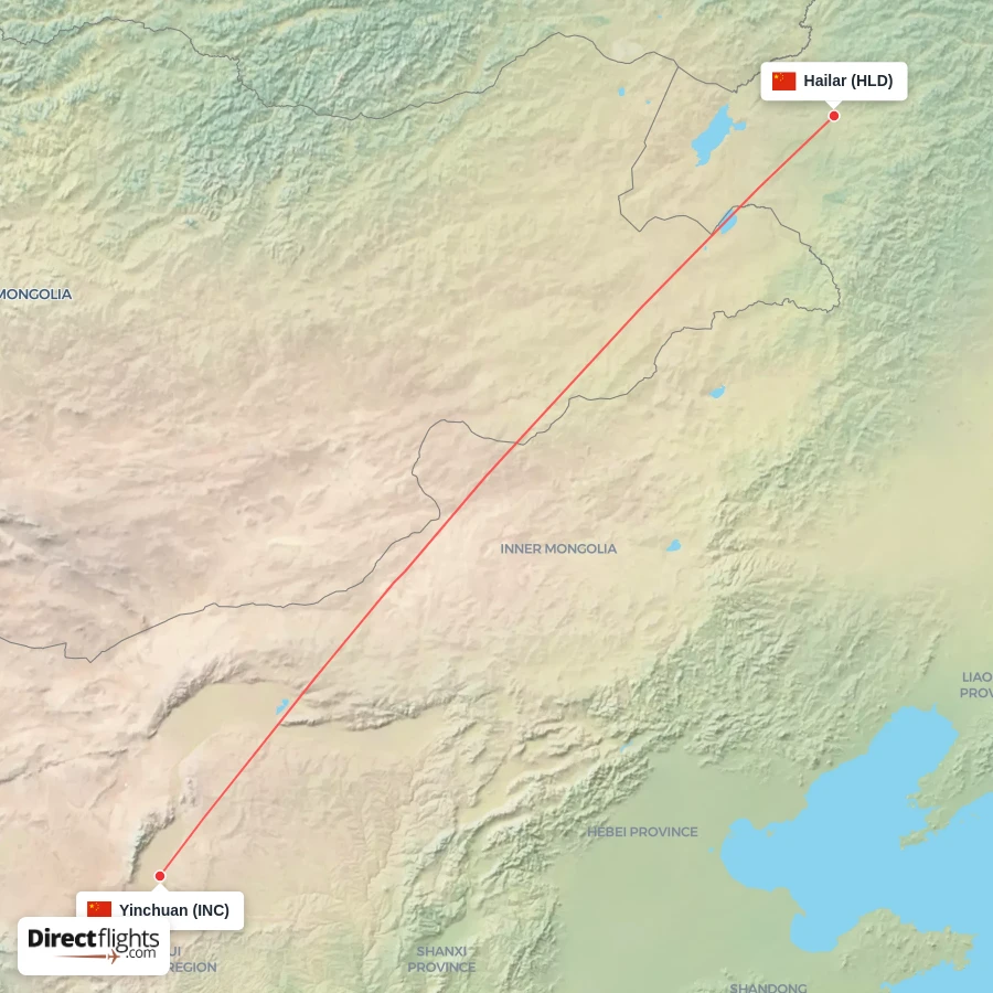 HLD - INC route map