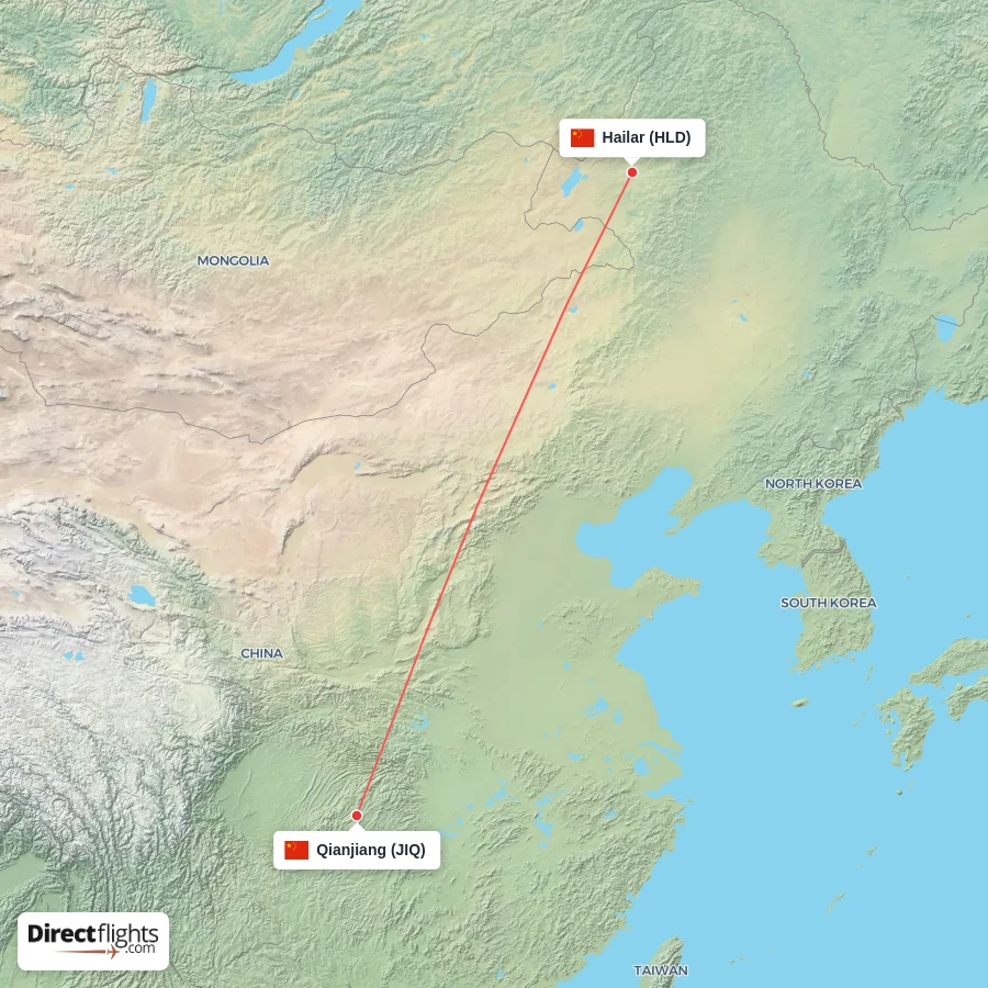 HLD - JIQ route map