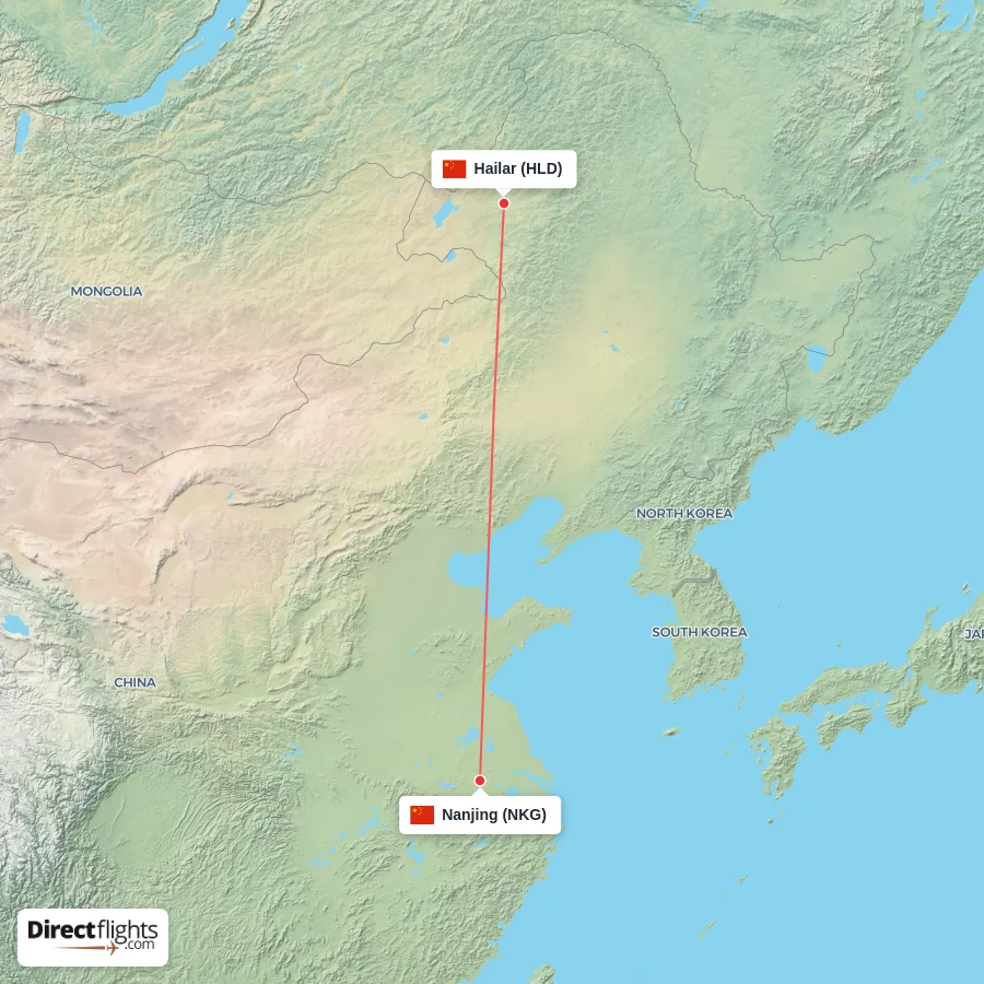 HLD - NKG route map