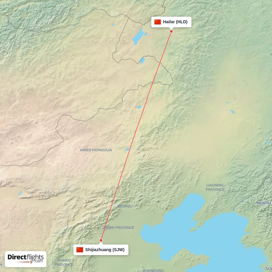 HLD - SJW route map