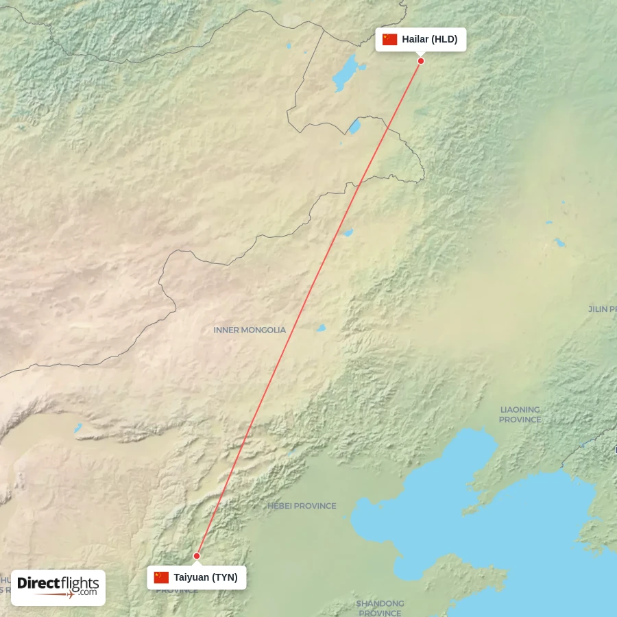 HLD - TYN route map