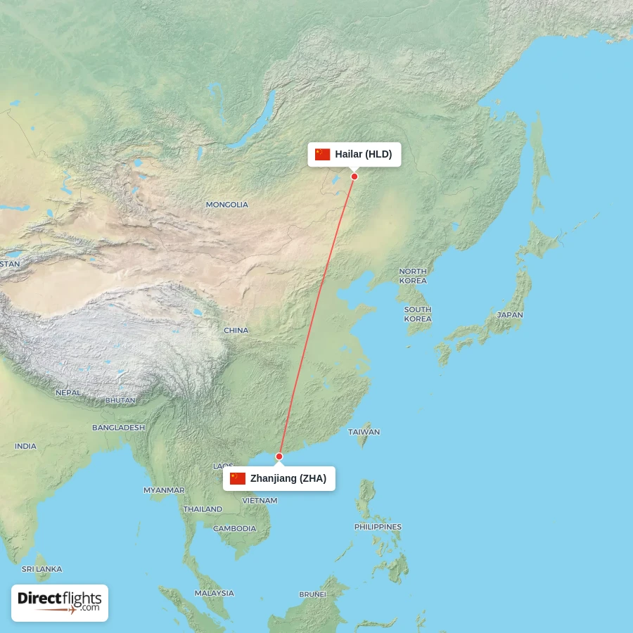 HLD - ZHA route map