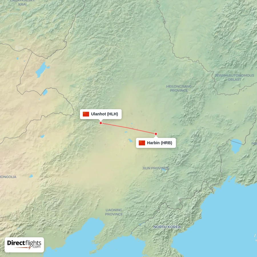 HLH - HRB route map