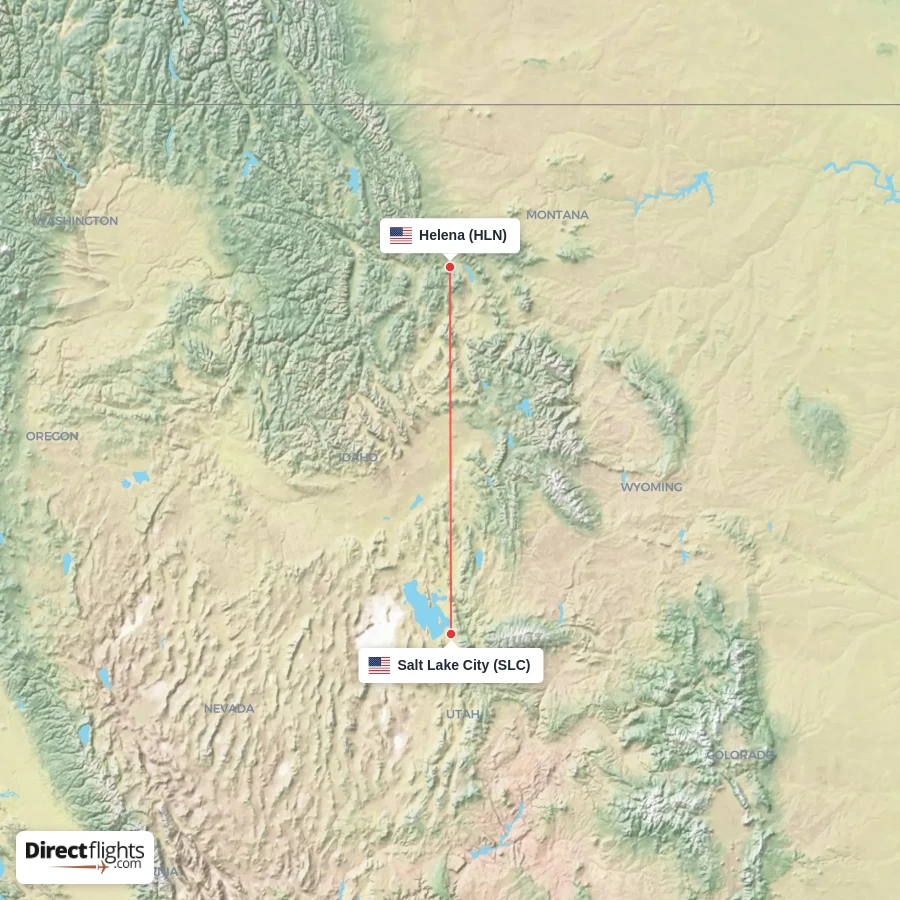 HLN - SLC route map