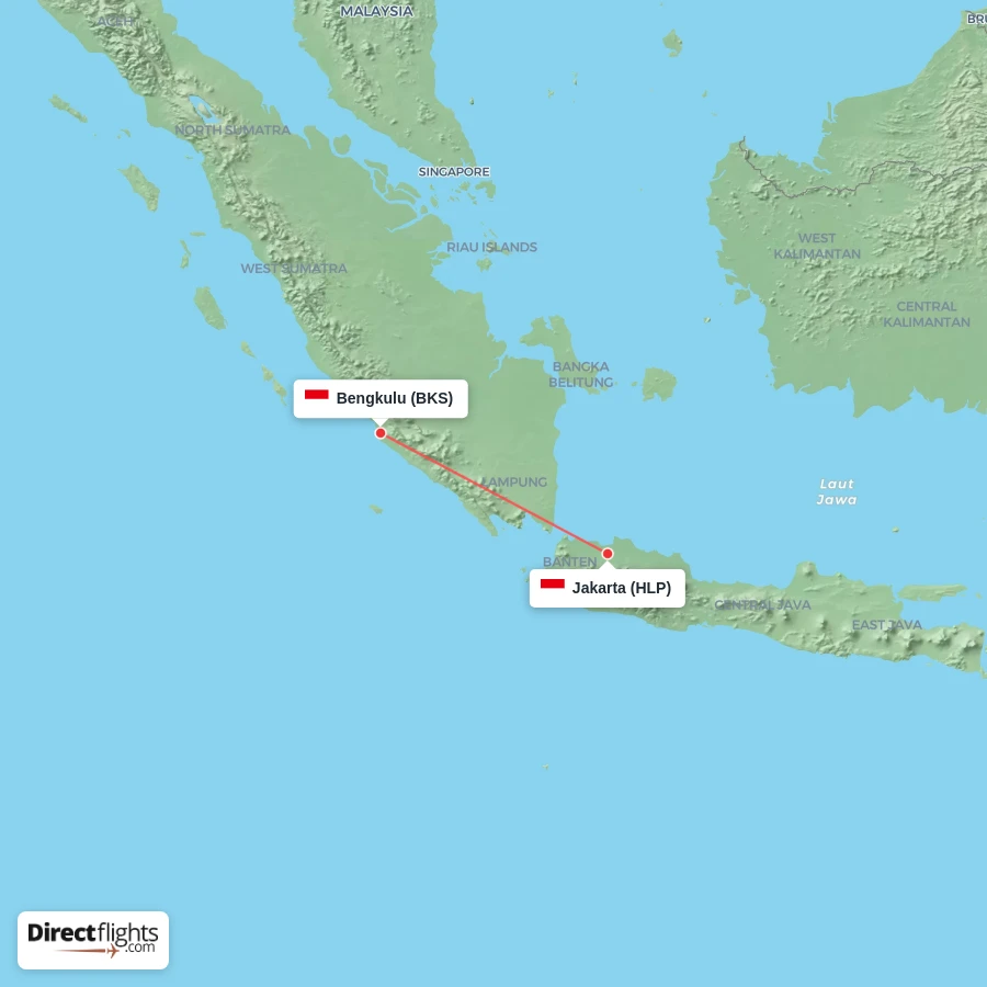 HLP - BKS route map