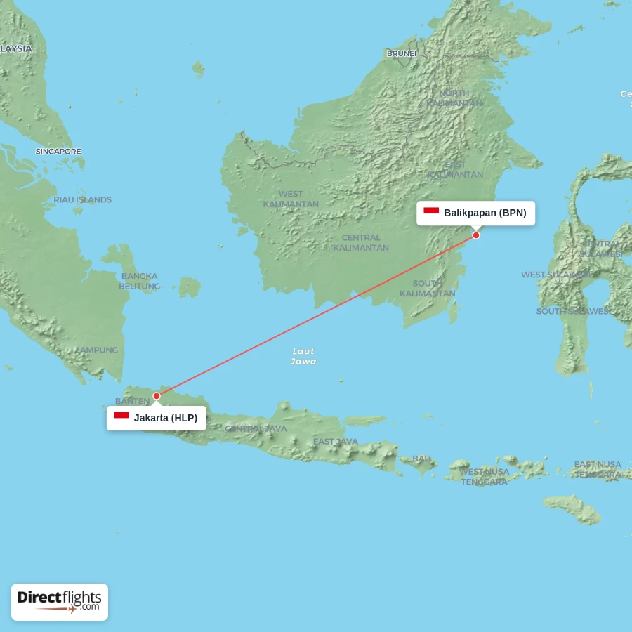 HLP - BPN route map