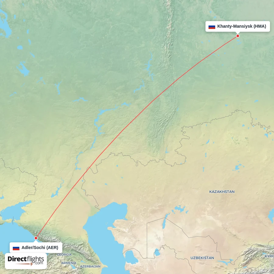 HMA - AER route map