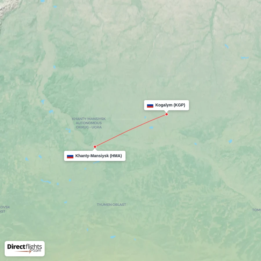 HMA - KGP route map