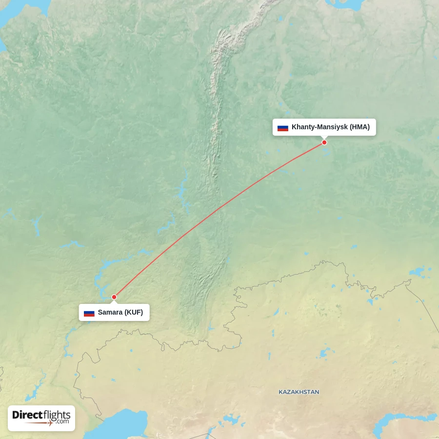 HMA - KUF route map
