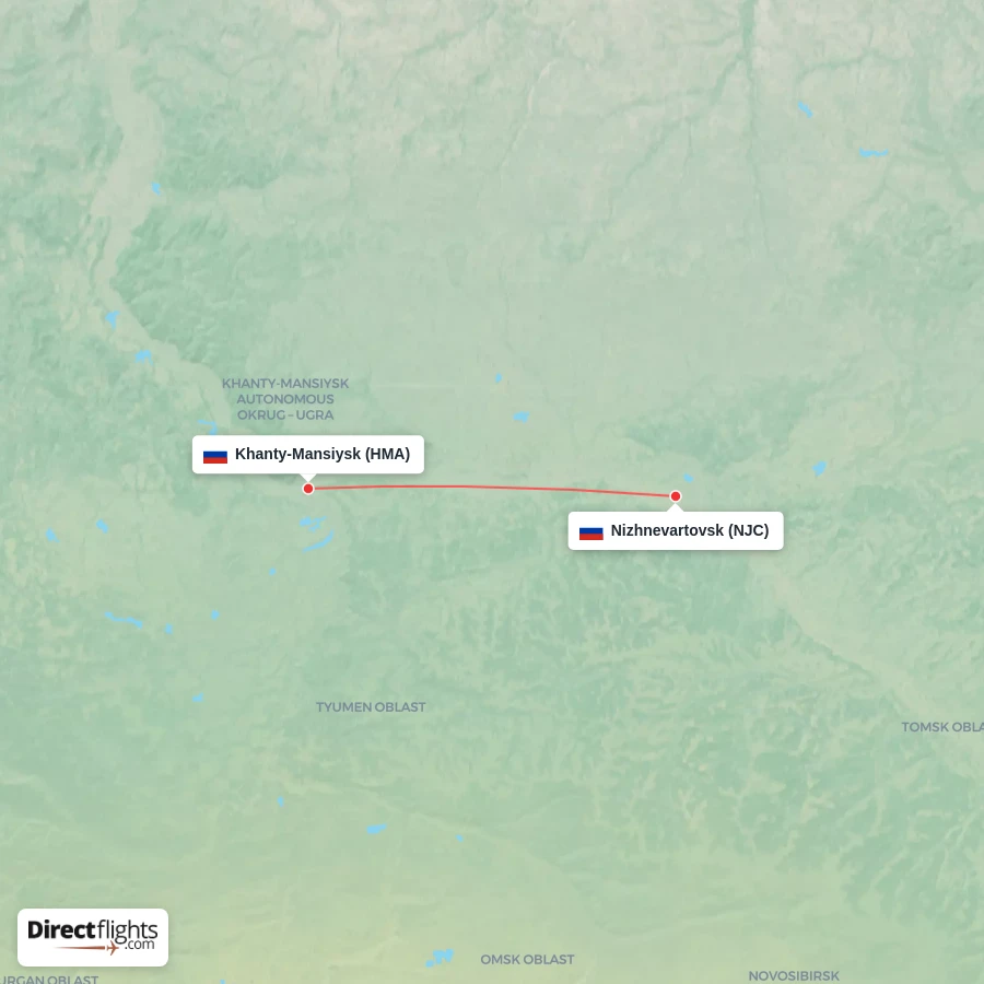 HMA - NJC route map