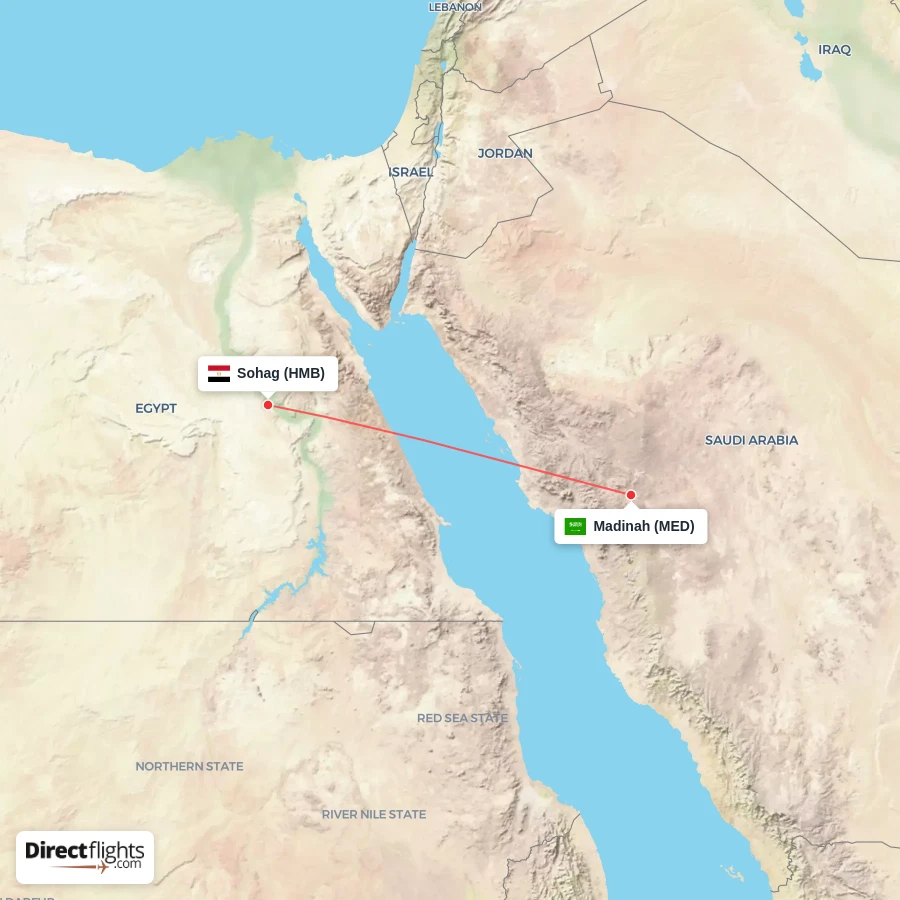 HMB - MED route map