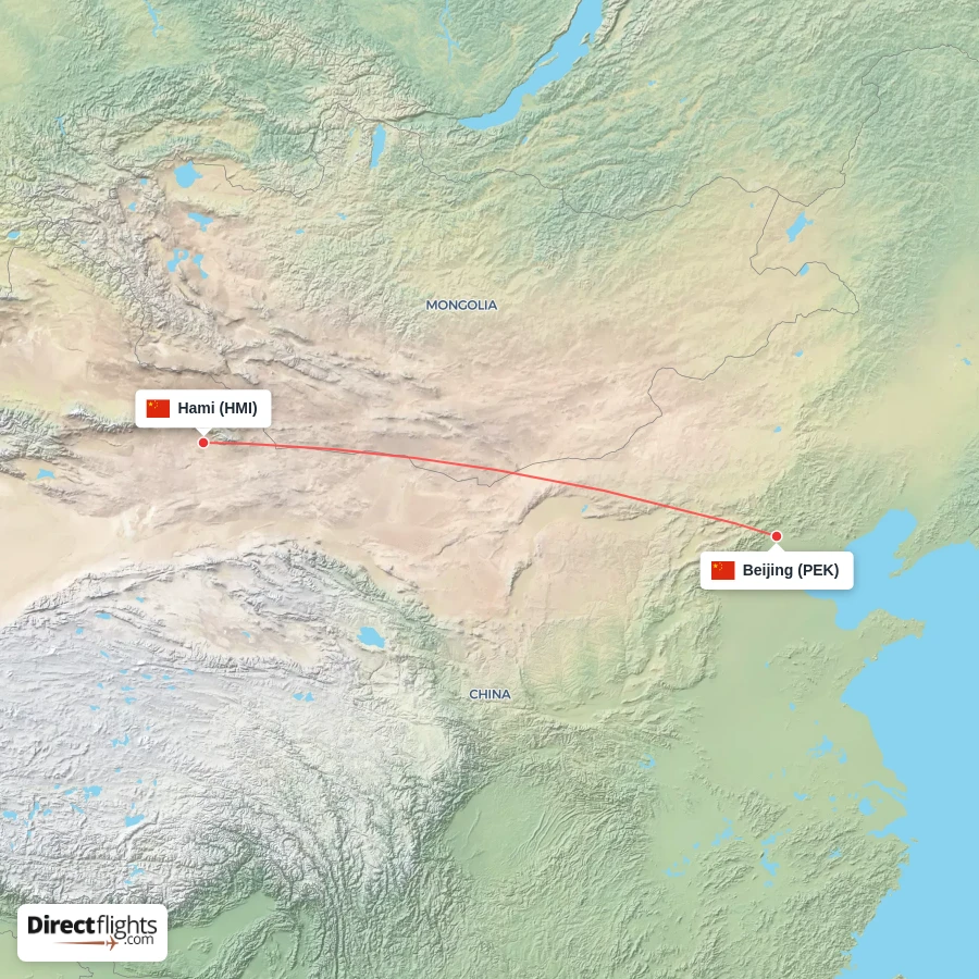 HMI - PEK route map