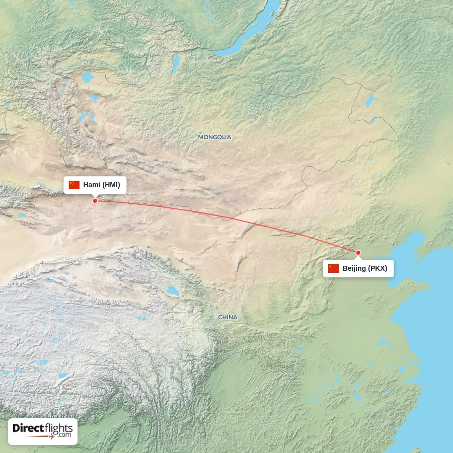 HMI - PKX route map