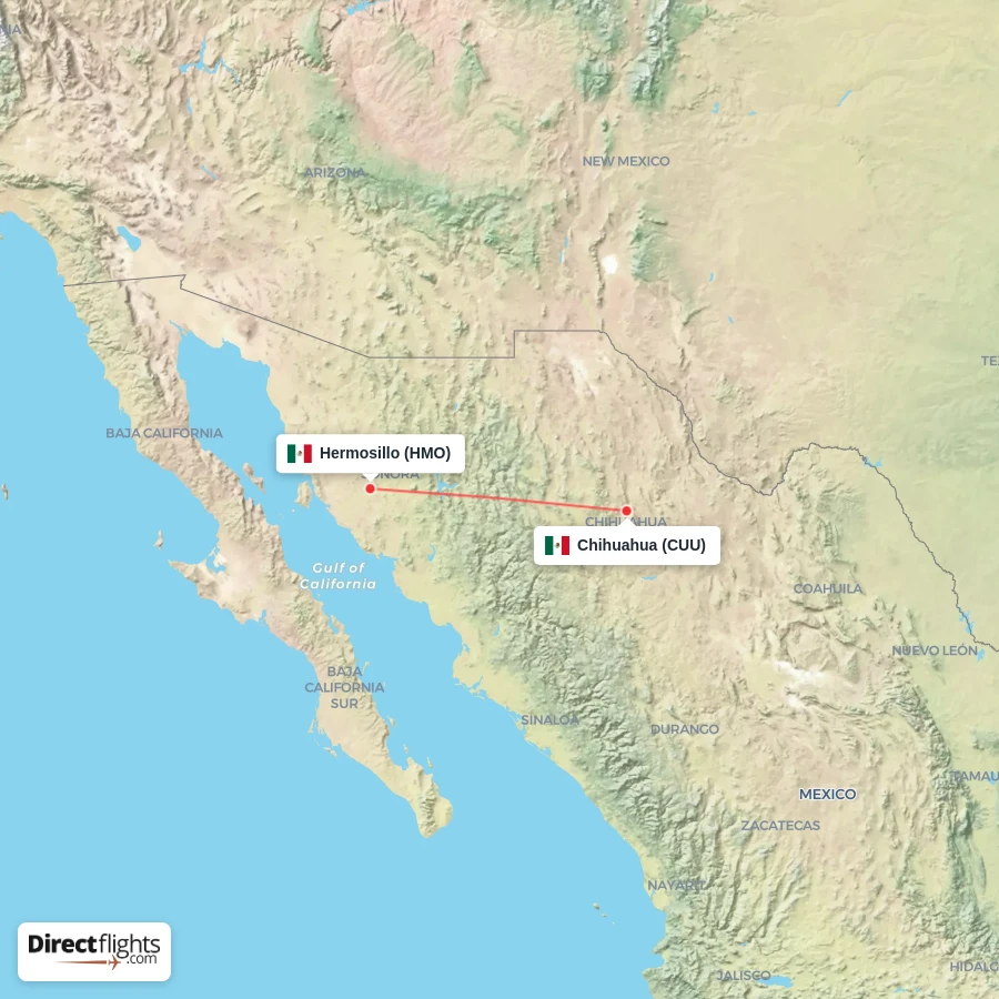 HMO - CUU route map