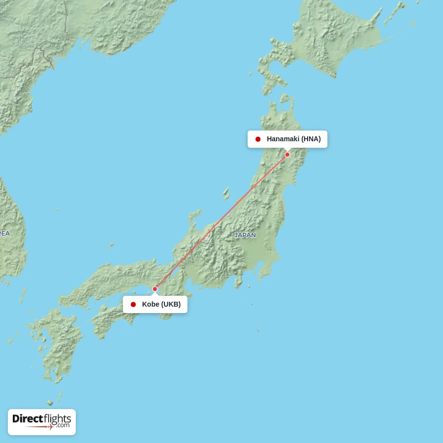 HNA - UKB route map