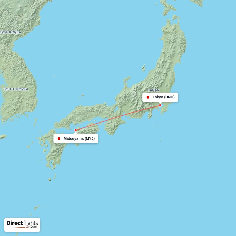 HND - MYJ route map
