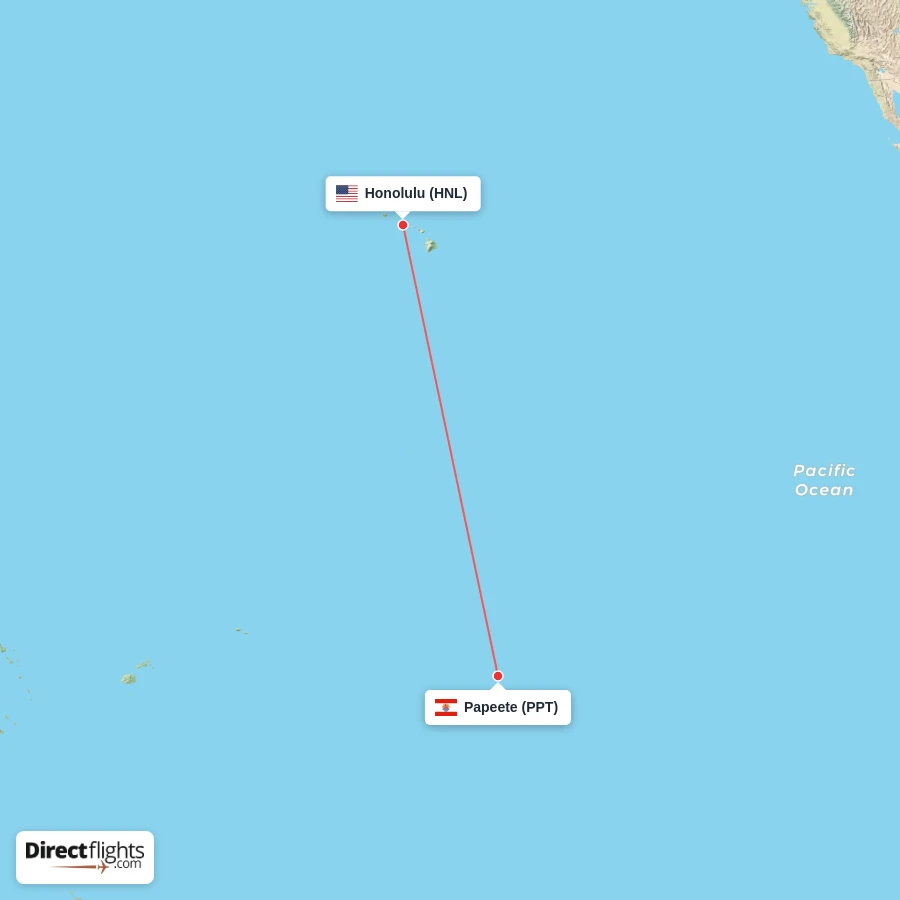 HNL - PPT route map