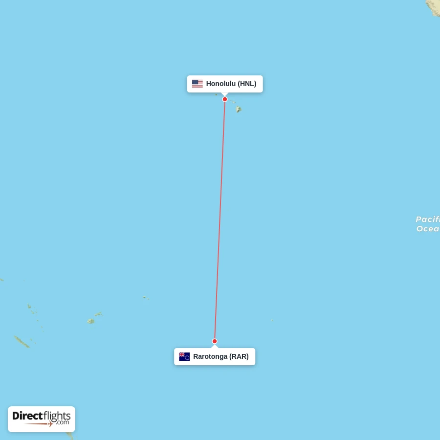 HNL - RAR route map