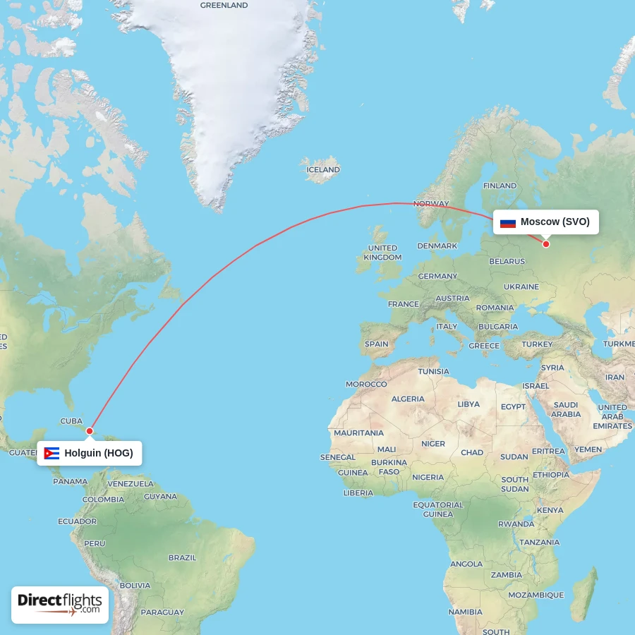 HOG - SVO route map