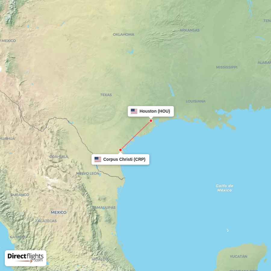 HOU - CRP route map
