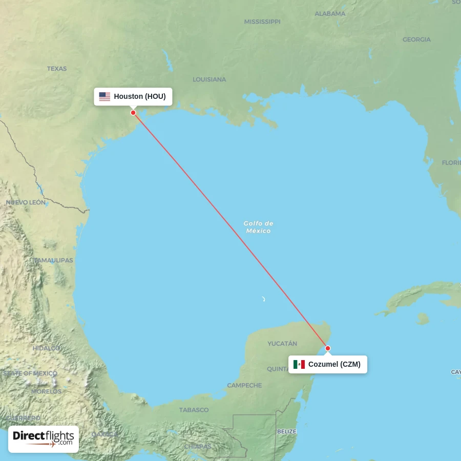 HOU - CZM route map