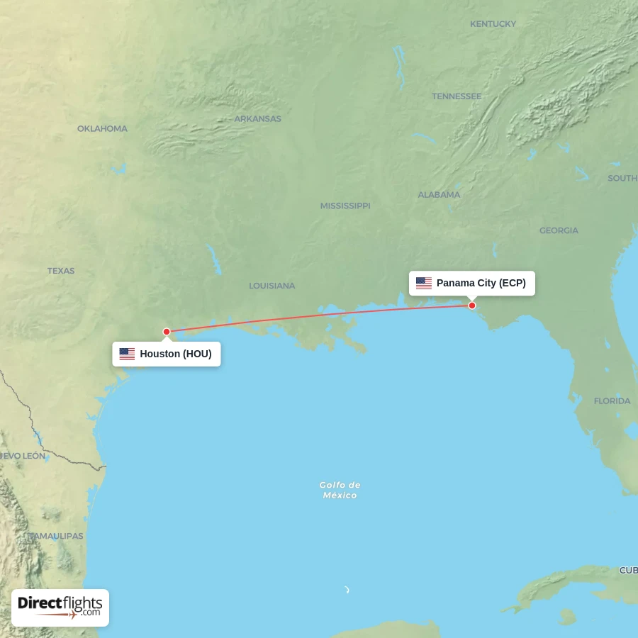HOU - ECP route map