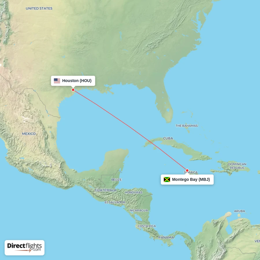 HOU - MBJ route map