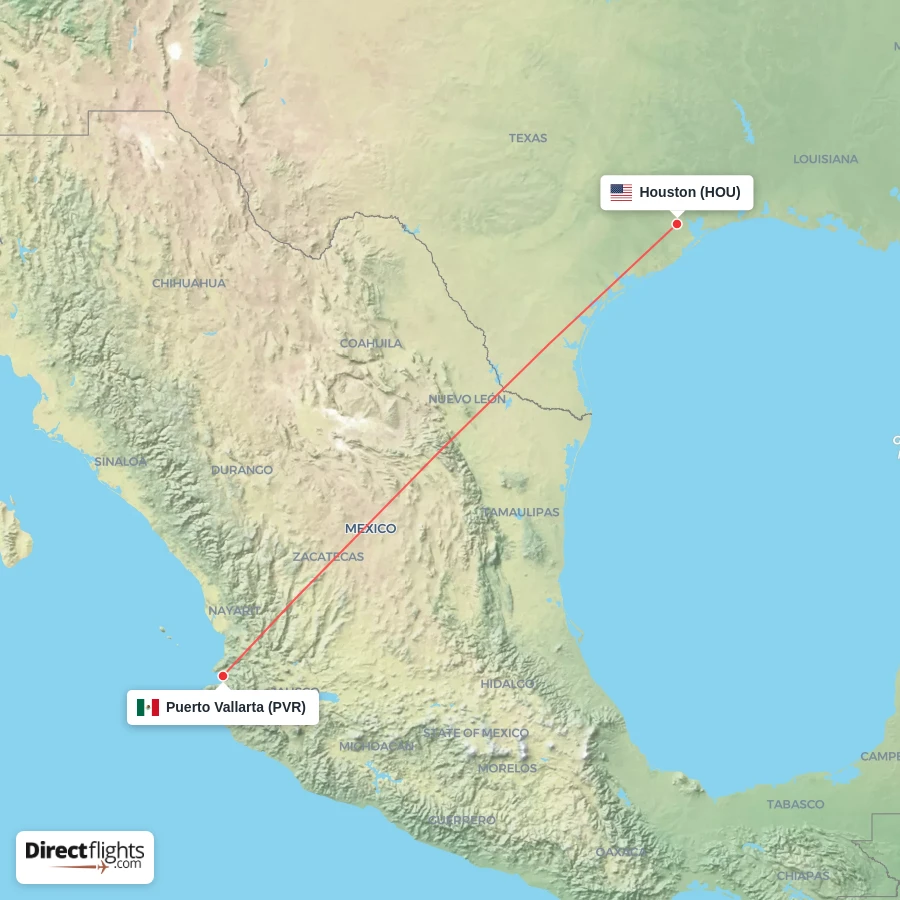HOU - PVR route map