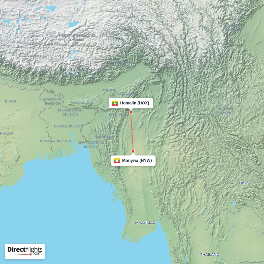 HOX - NYW route map