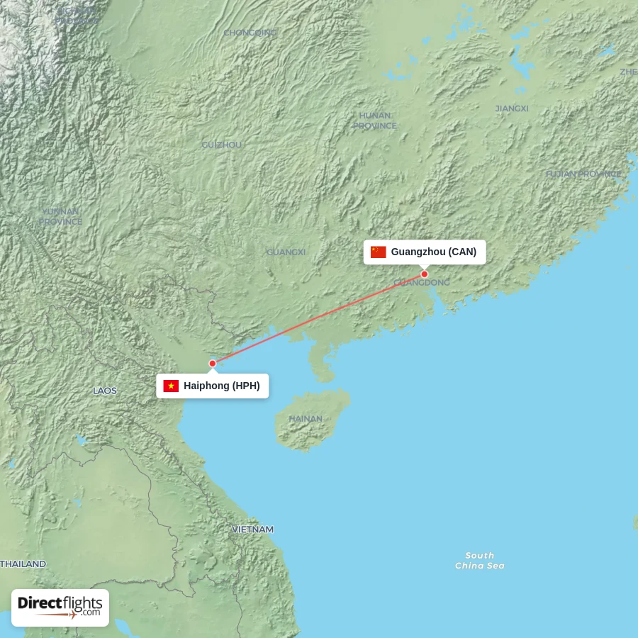 HPH - CAN route map