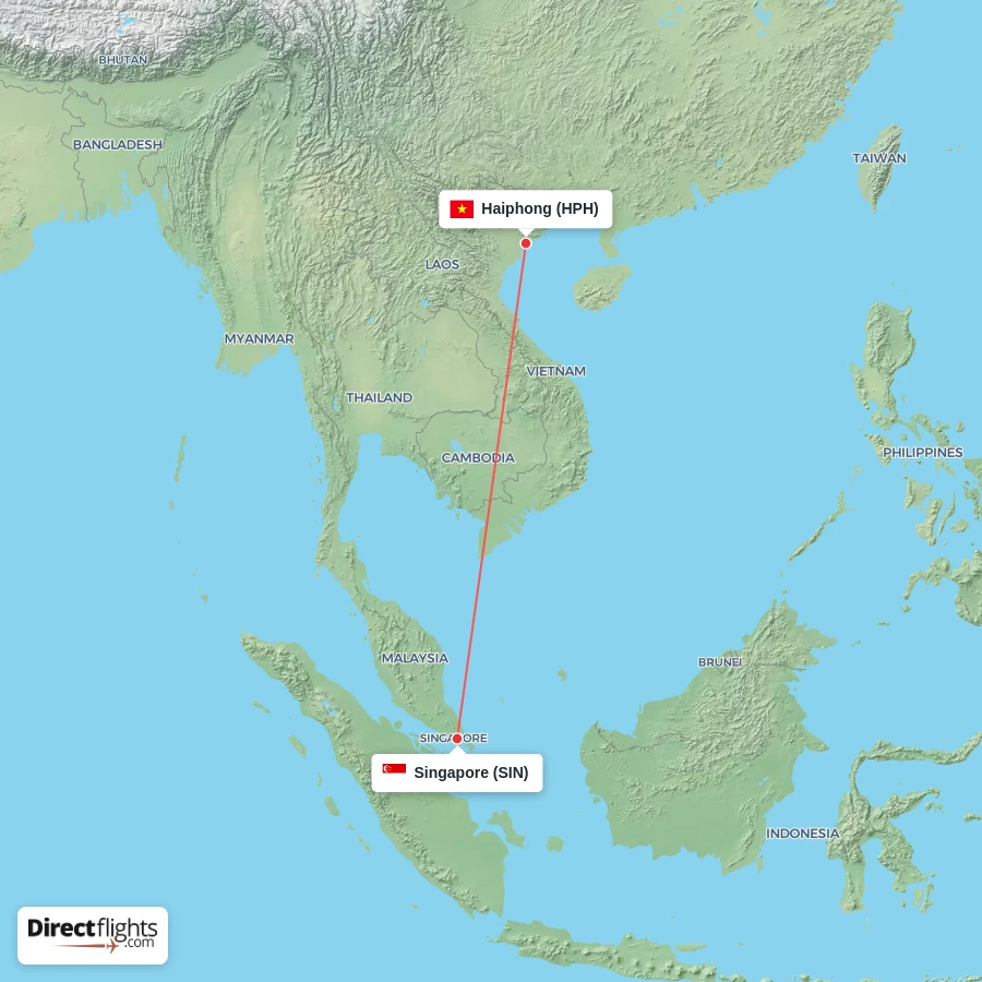 HPH - SIN route map