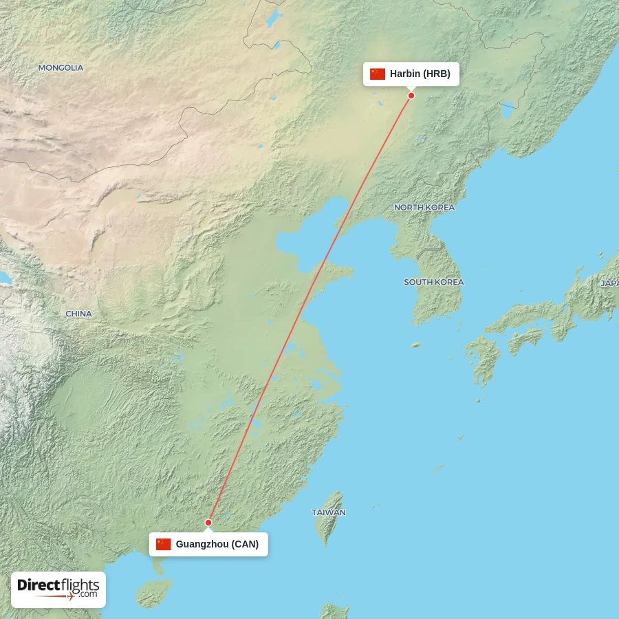 HRB - CAN route map