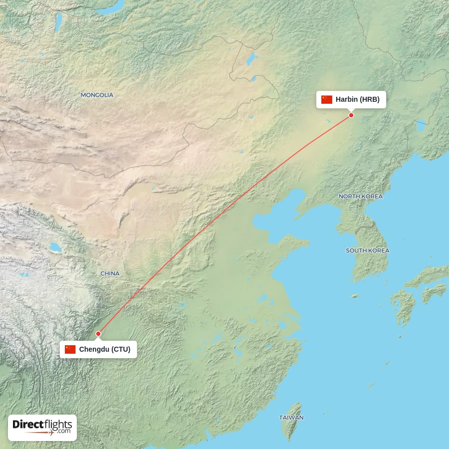 HRB - CTU route map