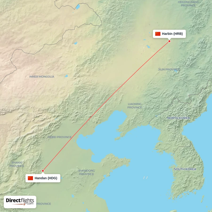 HRB - HDG route map