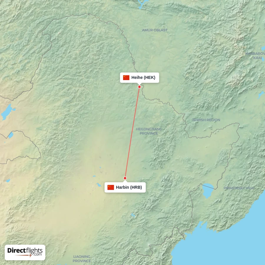 HRB - HEK route map