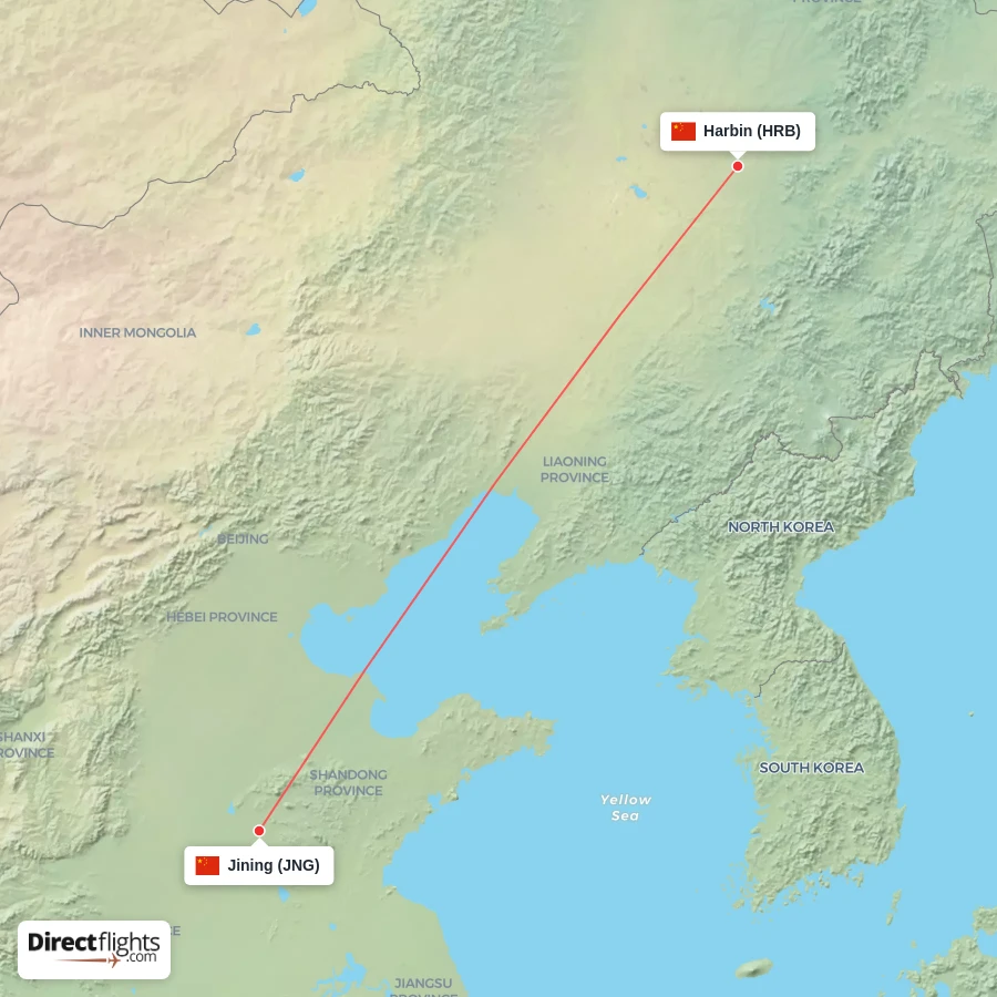 HRB - JNG route map