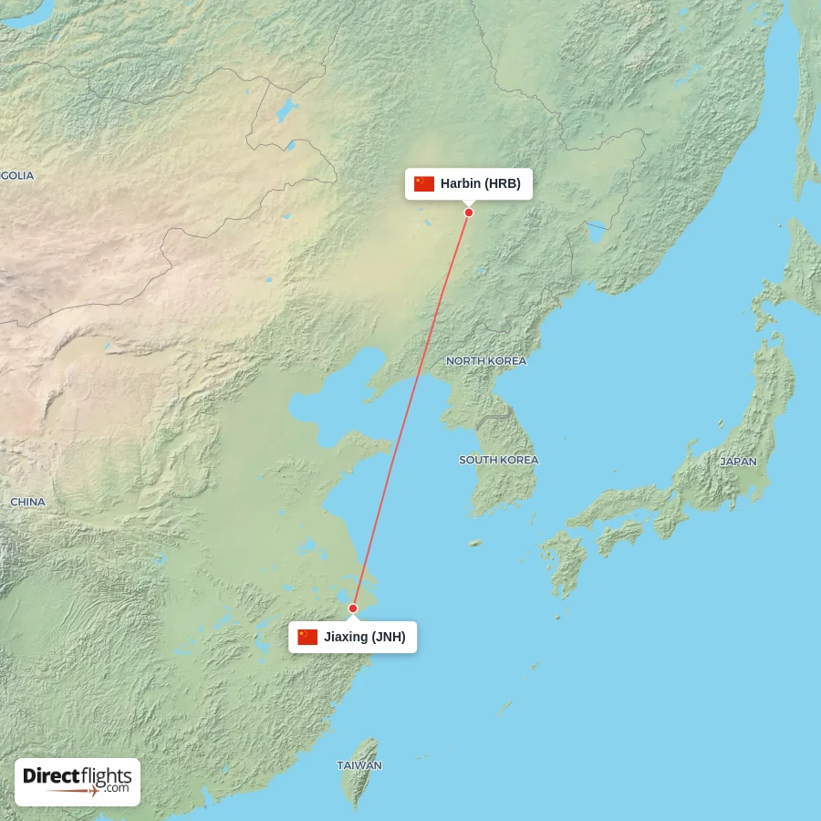 HRB - JNH route map