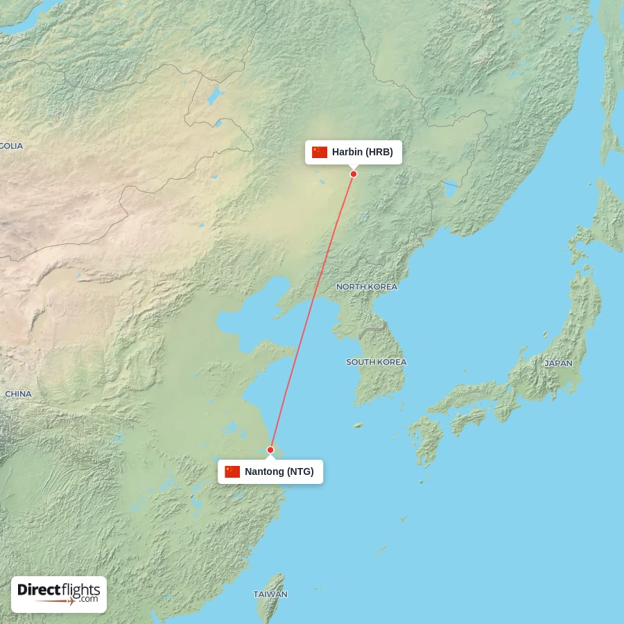 HRB - NTG route map