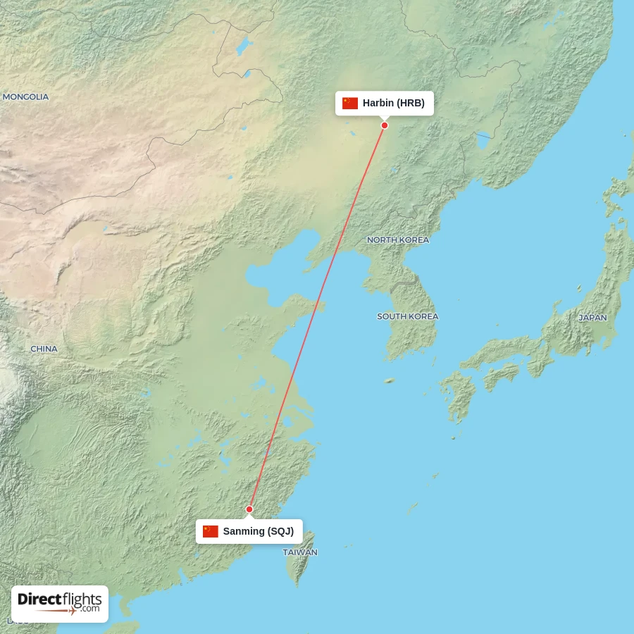 HRB - SQJ route map