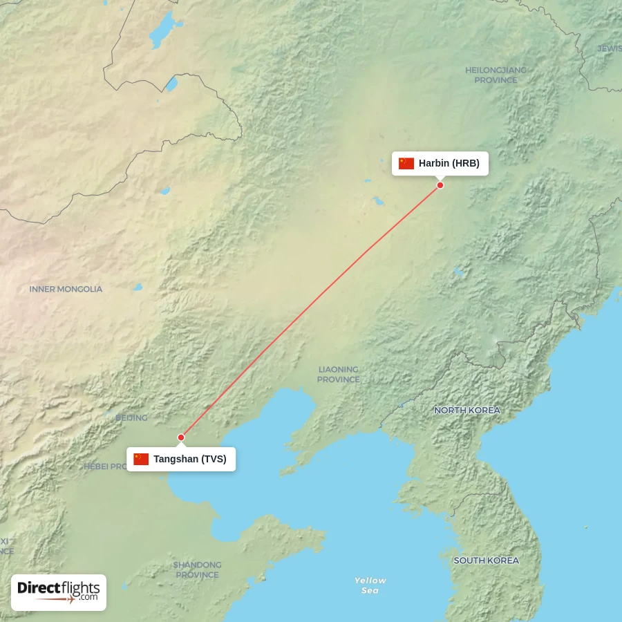 HRB - TVS route map