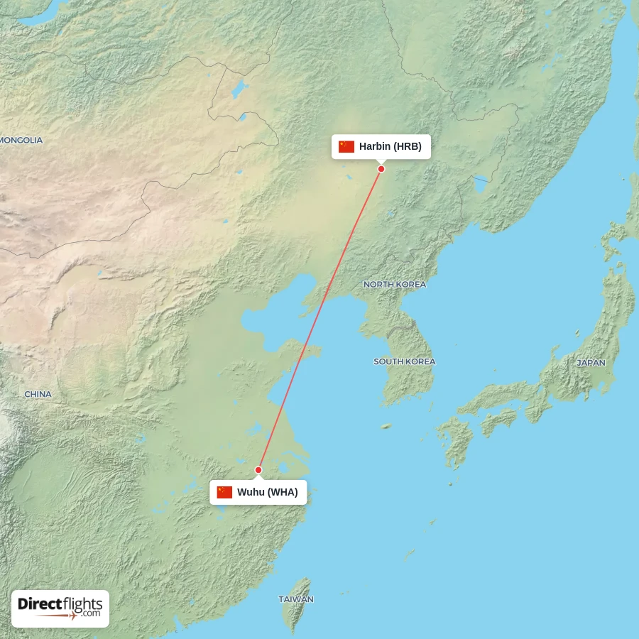 HRB - WHA route map