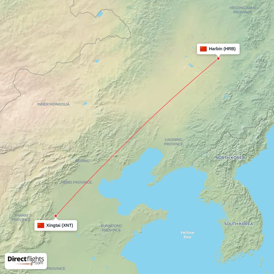 HRB - XNT route map
