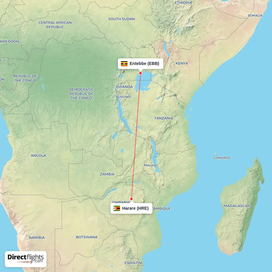 HRE - EBB route map
